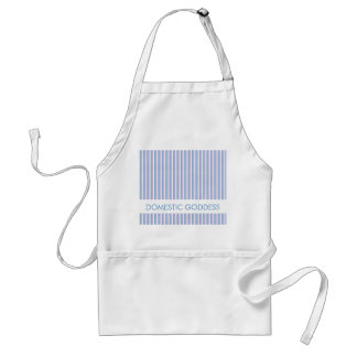 Blue Lilac White Strips weiße Goddess Schürze