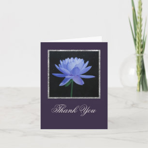 Blue Lilie mit Sternen Vielen Dank Note Card Dankeskarte