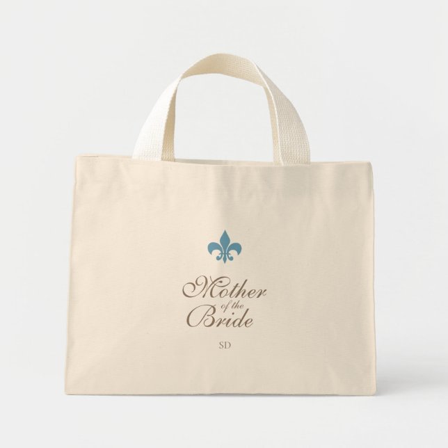 Blue Lilie Mother of the Bride Initial Mini Stoffbeutel (Vorne)