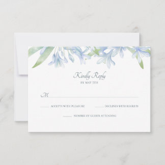 Blue Lilies Watercolor Wedding