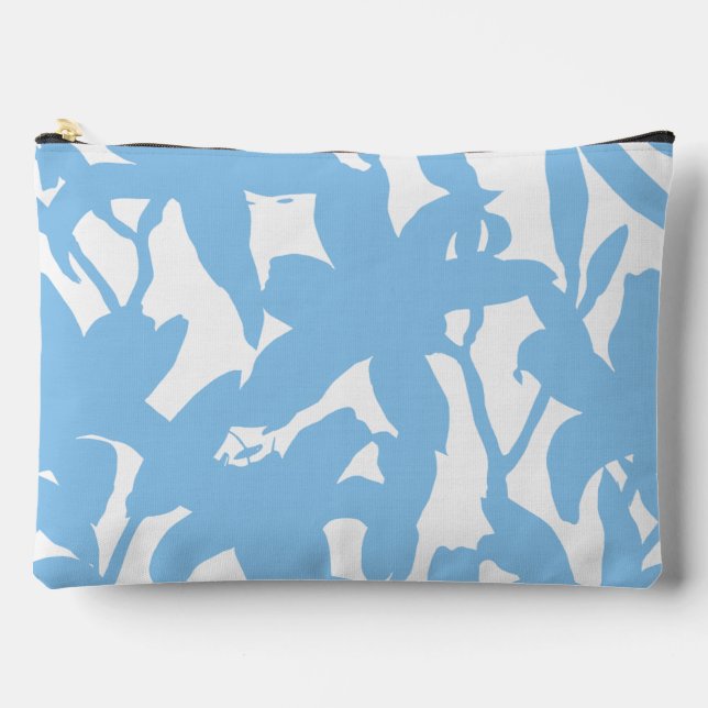 Blue Lily Silhouette Zubehörtasche (Vorderseite)