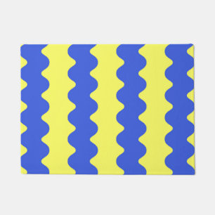 Blue Limon Wavy Stripe Bold Entryway Accent Fußmatte