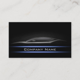 Blue Line Car Business Card Dunkles Layout Visitenkarte