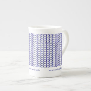 BLUE LINE KNIT Business ID Bone China Tasse