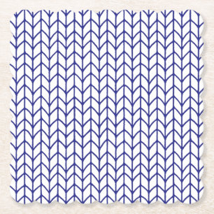 BLUE LINE KNIT gewellte quadratische Papierunterse Untersetzer