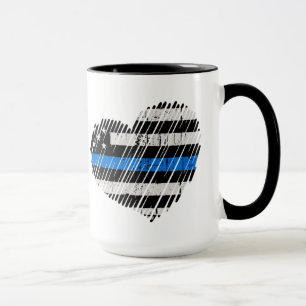 Blue Line-Liebe Tasse