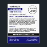 Blue Line & Logo, Polizeibeamter, Rekrutierung von Flyer<br><div class="desc">Blue Line & Logo,  Polizeibeamter,  Flyer für Anwerbung von Anwaltskanzleien durch den Business Card Store.</div>