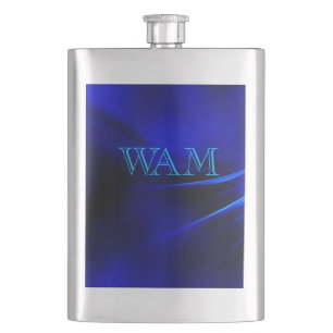 Blue Line Schlaganfälle Classic Flask Flachmann