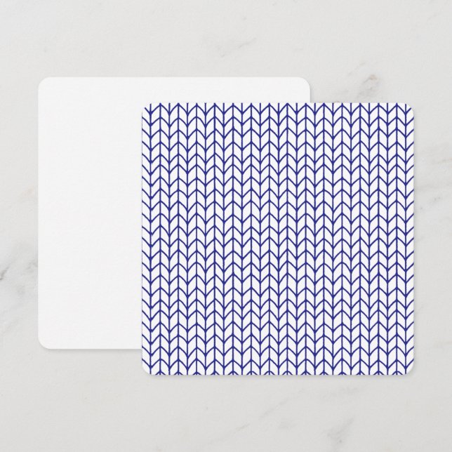 BLUE LINE STRICK 5.25" Square Flat Card Karte (Vorne/Hinten)