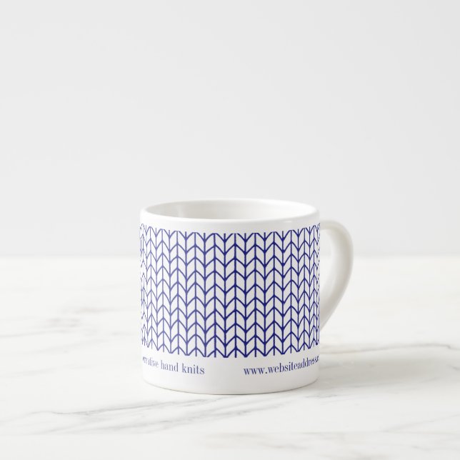BLUE LINE STRICK Business ID Espresso Cup Espressotasse (Vorderseite Rechts)