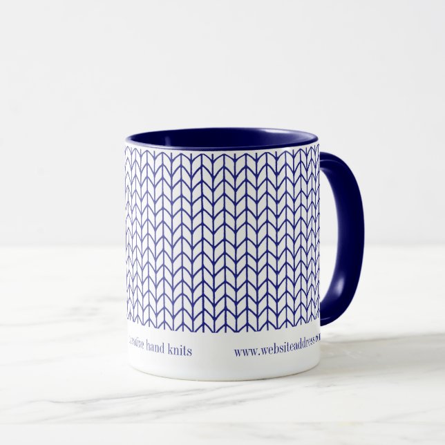 BLUE LINE STRICK Business ID Navy Combo Tasse (VorderseiteRechts)