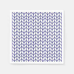 BLUE LINE STRICK Standard Cocktail Papier Napkins Serviette