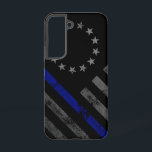 Blue Line Vintage American Flag Samsung Galaxy Hülle<br><div class="desc">Show Your Support for Our First Responders with Our Themed Phone Cases. Police,  Fire And Rescue,  and EMT Available!</div>