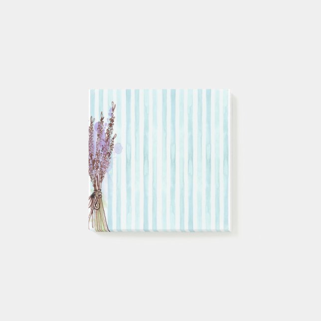 Blue Line Watercolor Post - Anmerkungen Post-it Klebezettel (Vorderseite)