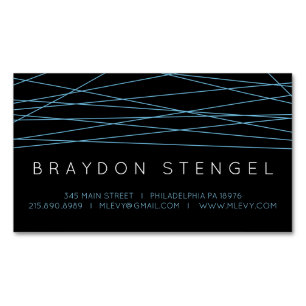BLUE LINES Business Card Magnet