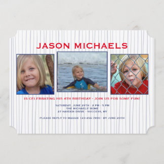 Blue Lines Foto Einladung