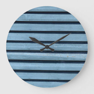 "Blue Lines" Runde (große Wanduhr) Große Wanduhr