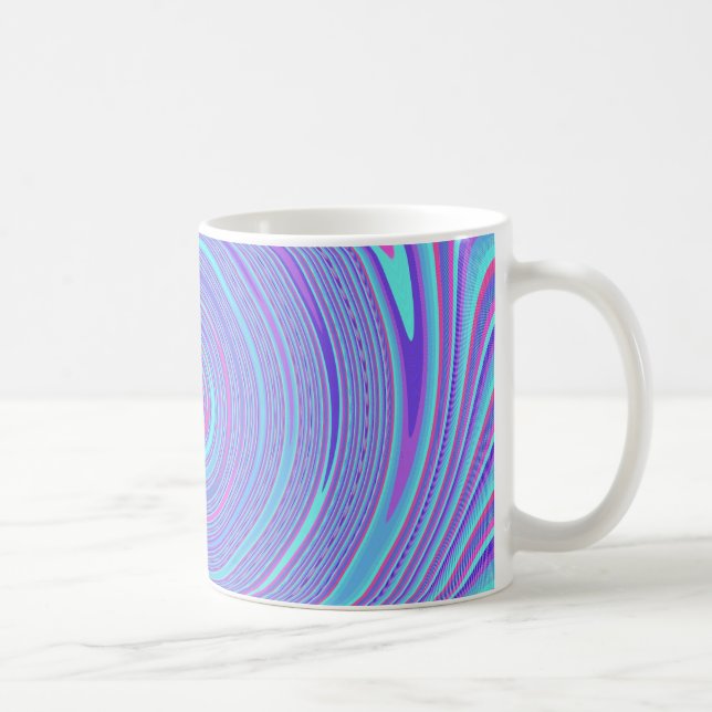Blue Lines Swirl Tasse (Rechts)
