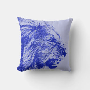 Blue Lion Kissen