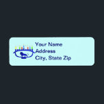 Blue Lion Menorah<br><div class="desc">Die Chanukkah-Menorah mit Löwenmotiven mit allen acht Kerzen und dem Schamasch-Brennen. Chanukkah ist das "Festival der Lichter" im Winter.</div>