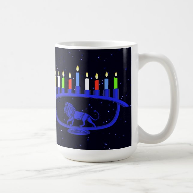 Blue Lion Menorah Kaffeetasse (Rechts)