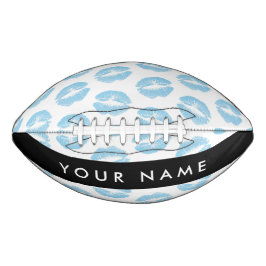 Blue Lips, Kiss, Lipstick, Ihr Name, Personalisier Football