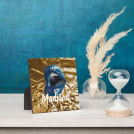 Blue Lips machen Beauty Custom Personalisiert P Fotoplatte