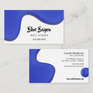 Blue Liquid Nail Salon Visitenkarte