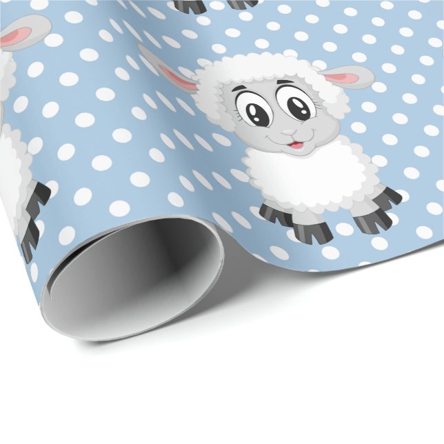 Blue Litb Baby Duschpapier Geschenkpapier (Rolleneckpunkt)