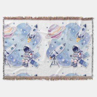 Blue little astronaut cozy Blanket for New Home Decke