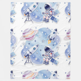 Blue little astronaut stylish Blanket New Home Fleecedecke