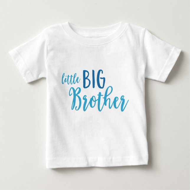 Blue Little Big Brother Kleinkind Langschläfchen T Baby T-shirt (Vorderseite)
