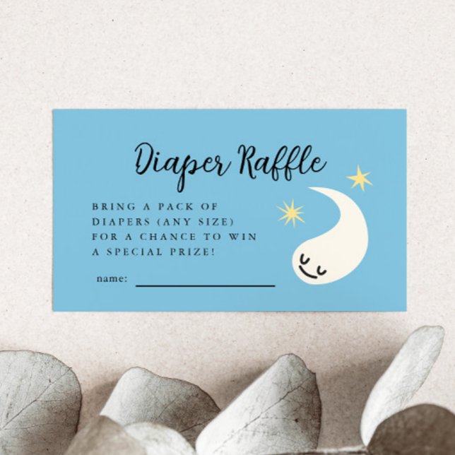 Blue Little Boo Diaper Raffle Ticket Begleitkarte (Von Creator hochgeladen)