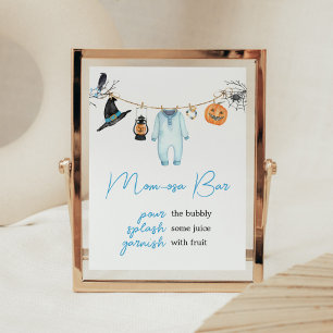 Blue Little Boo Halloween Baby Dusche Mama Osa Bar Poster