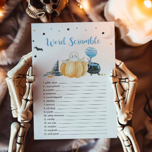 Blue Little Boo Pumpkin Word Scramble Game