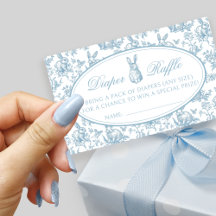Blue Little Bunny Toile Frühling Baby Windel Tombo