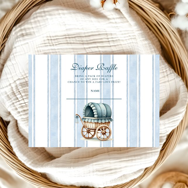 Blue Little Cowboy Modern Western Diapper Raffle Begleitkarte (Von Creator hochgeladen)