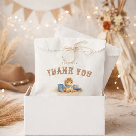 Blue Little Cowgirl Western Boy Baby Shower  Geschenktütchen