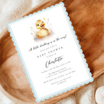 Blue Little Duckling Baby Dusche