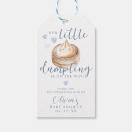 Blue Little Dumpling Boy Babydusche Danke Gif Geschenkanhänger