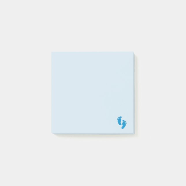 Blue Little Emoji Foot Post-it Klebezettel (Vorderseite)
