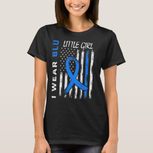 Blue Little Girl Daughter Diabetes Warnhinweis T-Shirt