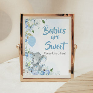 Blue Little Peanut Elephant Babies sind süß Poster