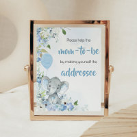 Blue Little Peanut Elephant Envelope Station