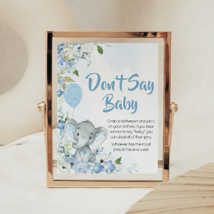 Blue Little Peanut Elephant Sage kein Baby Poster