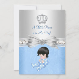 Blue Little Prince Baby Dusche Einladung
