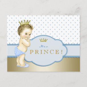 Blue Little Prince Baby Dusche Einladung