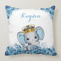 Blue Little Prince Floral Elephant Baby 