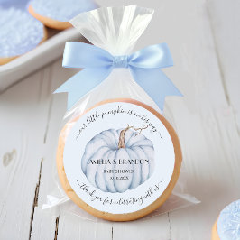 Blue Little Pumpkin Baby Dusche Danke Runder Aufkleber