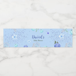 Blue Little Pumpkin Baby Dusche Wasserflaschenetikett